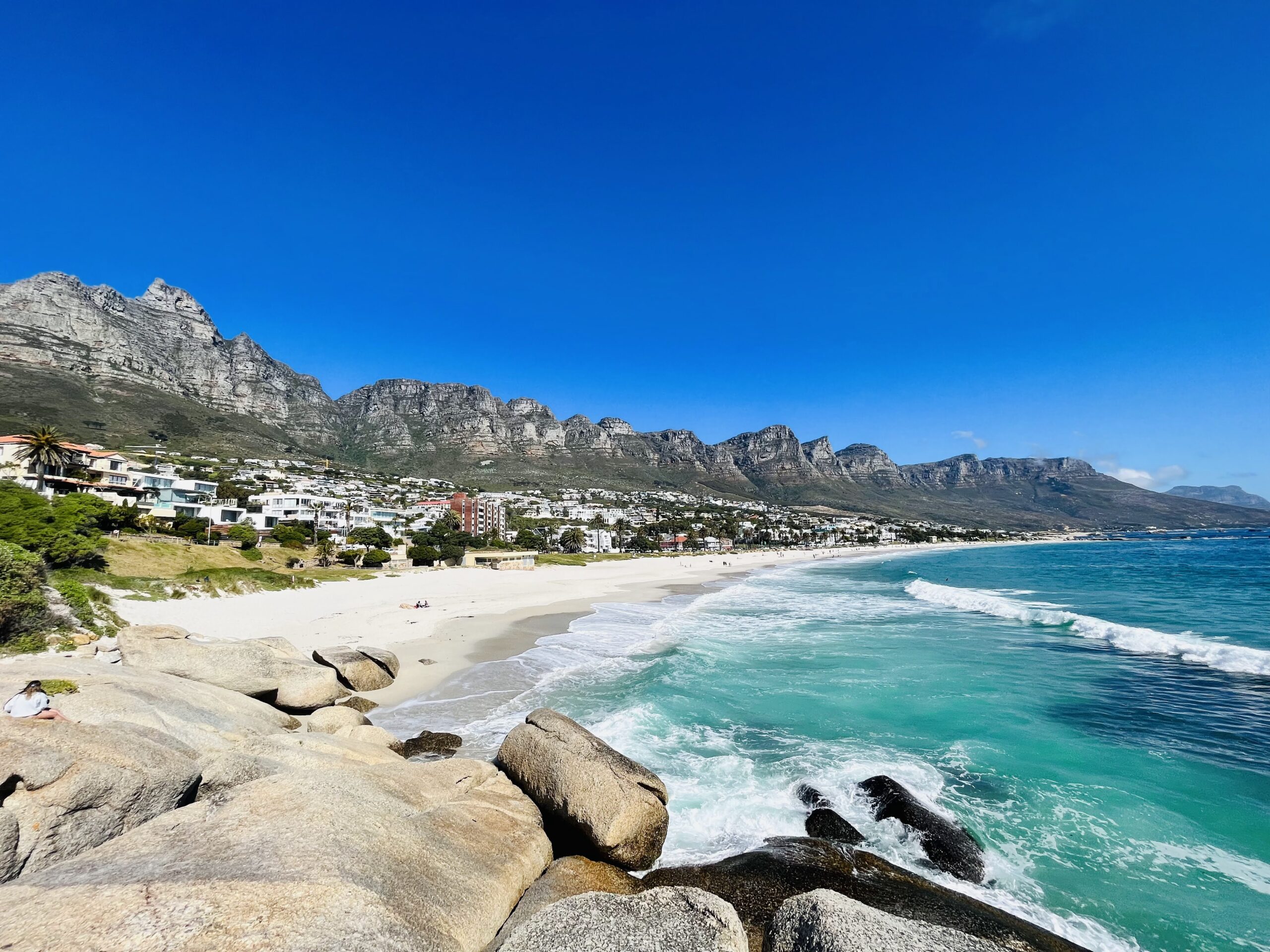 Camps Bay Beach Rocks and sea view