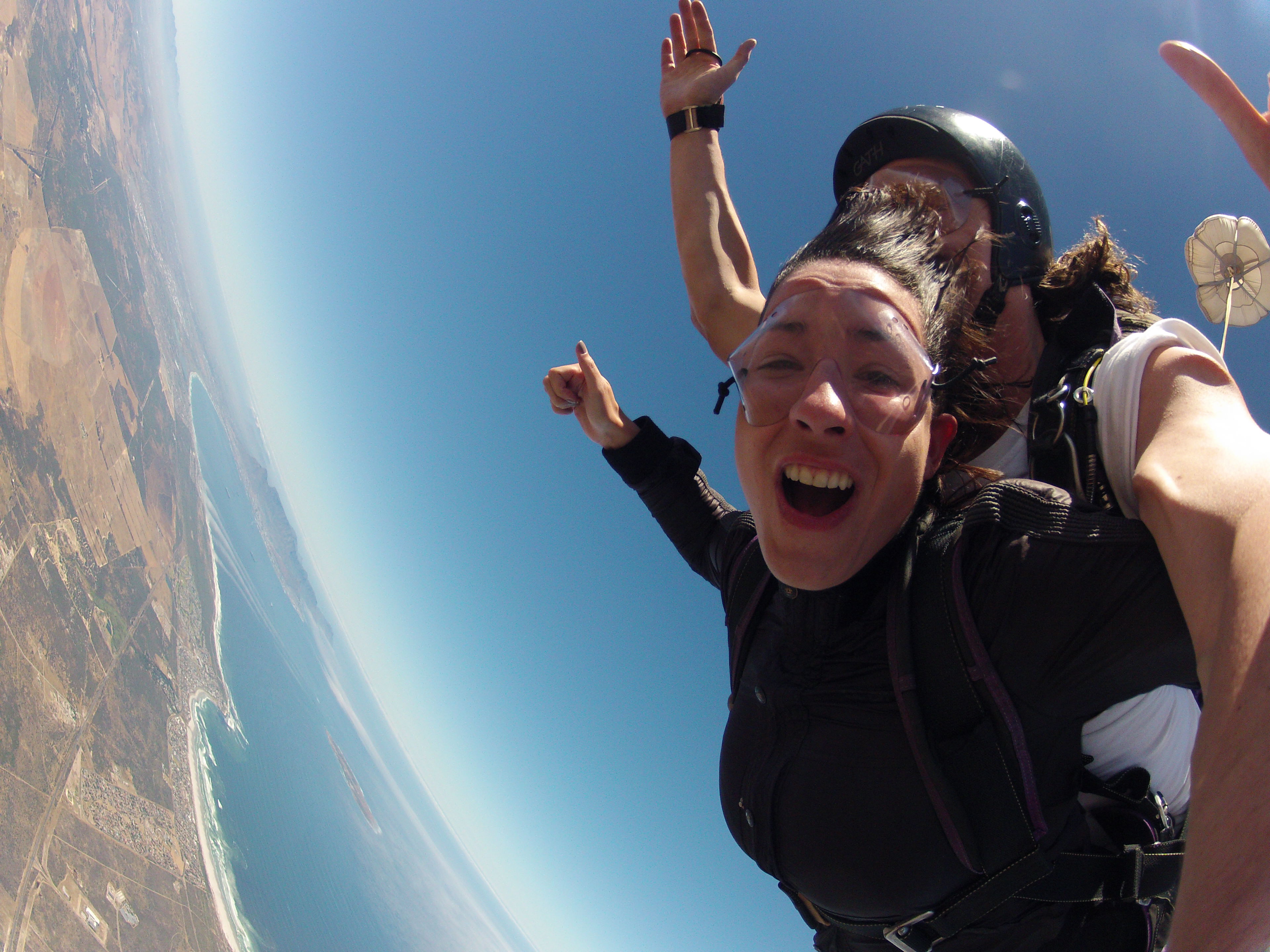 Skydive Cape Town excited face