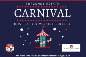 Burgandy Estate Carnival Event Flyer