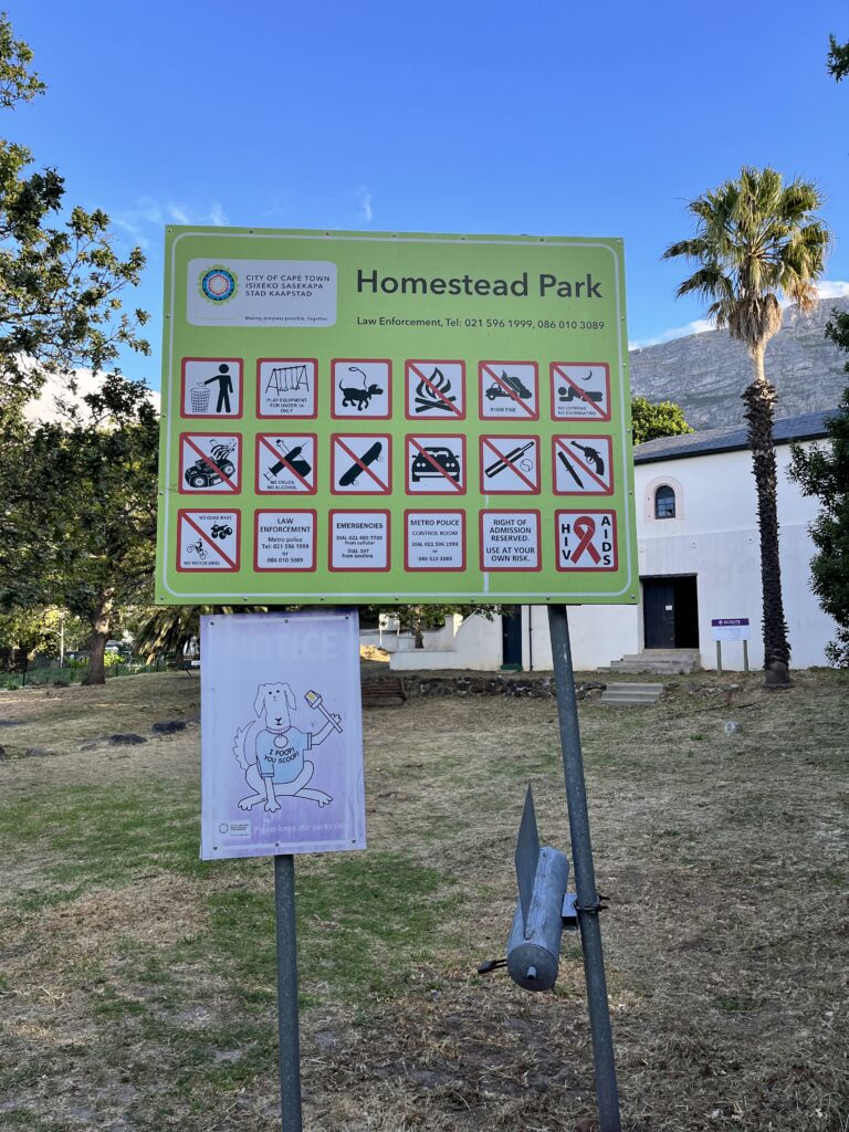 Homestead Park Sign