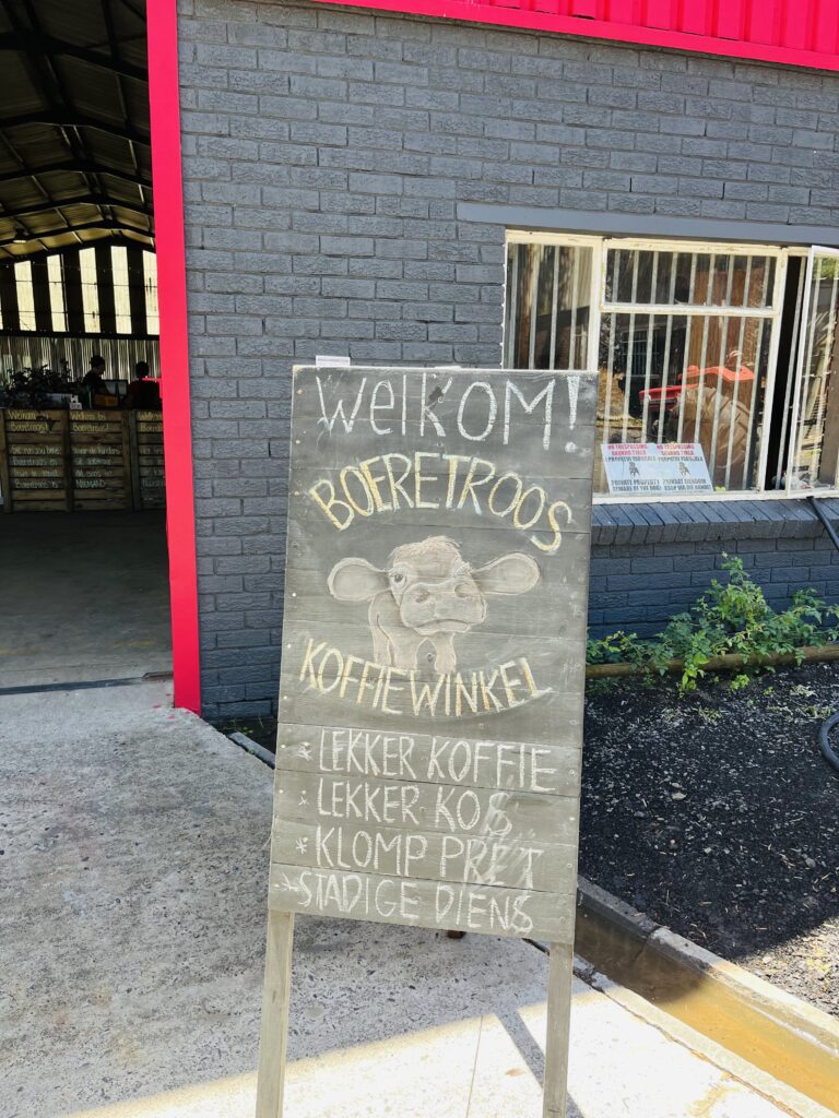 Boeretroos Koffiewinkel Welcome Sign