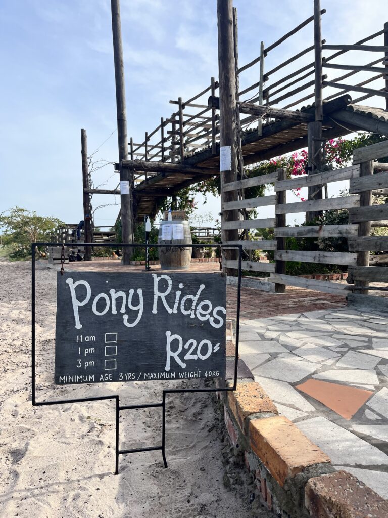 Melkbossie Pony Rides Sign
