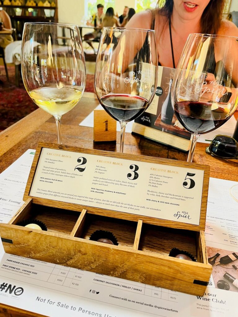 Spier Chocolate and Wine Pairing