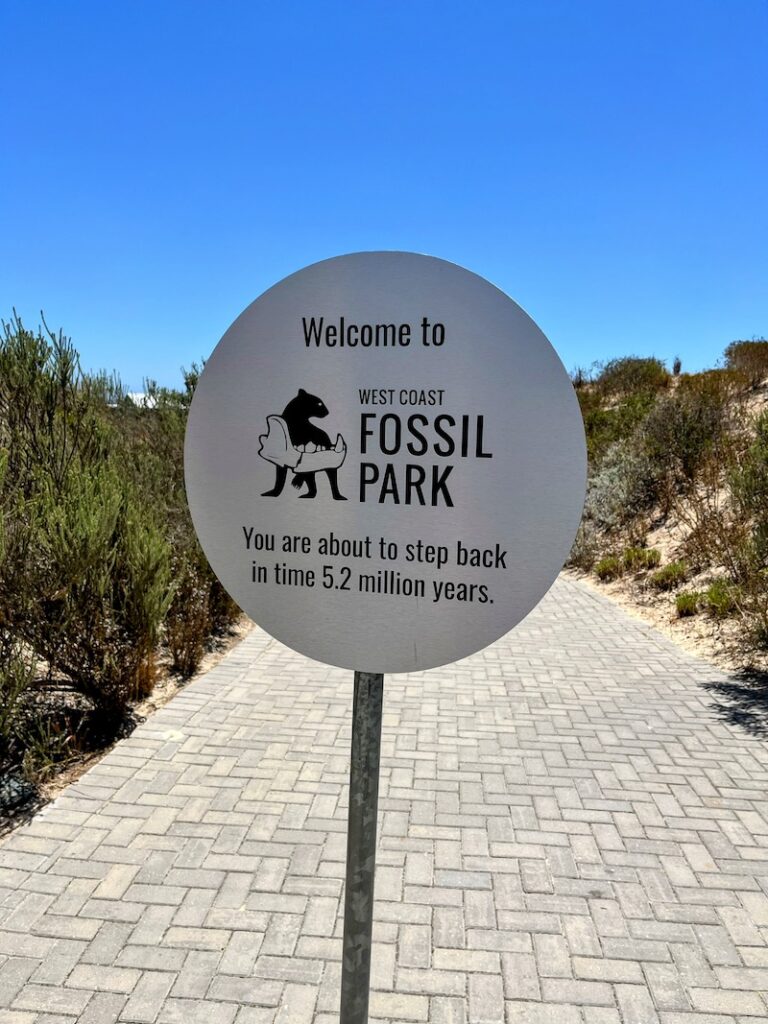 West Coast Fossil Park Welcome Sign
