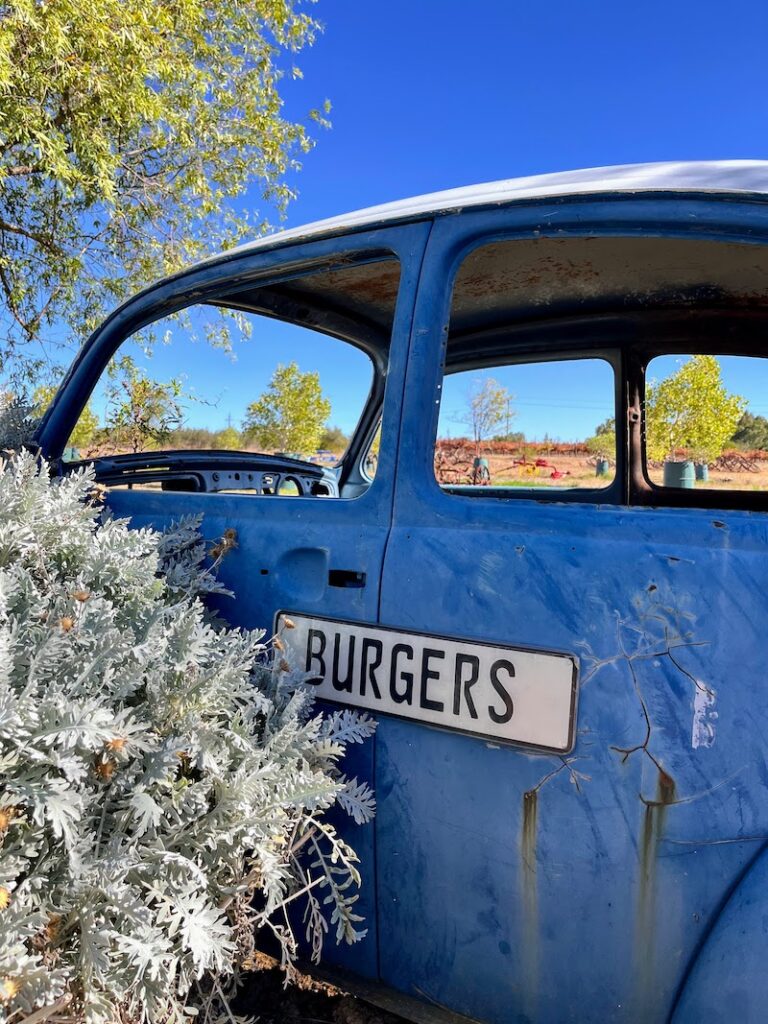 Toeka Blue Beetle with Burger Sign